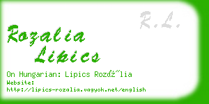 rozalia lipics business card